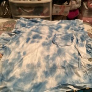 Tye dye ruffle blouse
